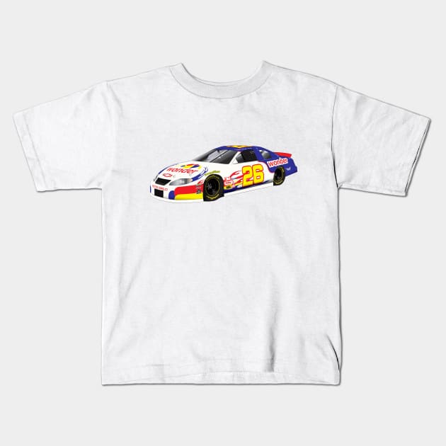 Ricky Bobby's Wonderbread Car 26 Kids T-Shirt by ArielAutoArt